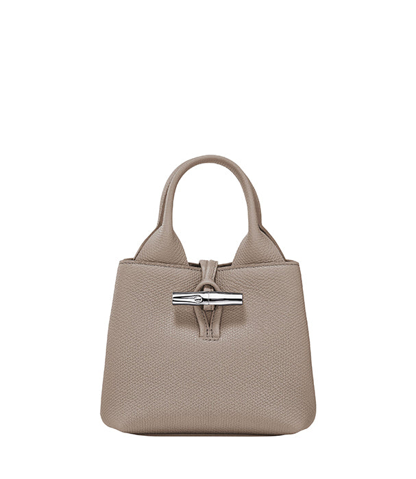 לונגשאמפ תיק יד מעור Le Roseau XS אפור