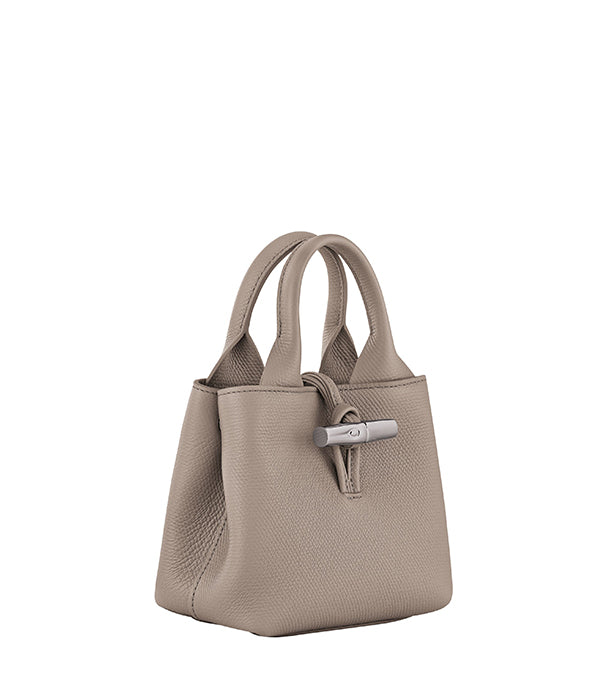 לונגשאמפ תיק יד מעור Le Roseau XS אפור