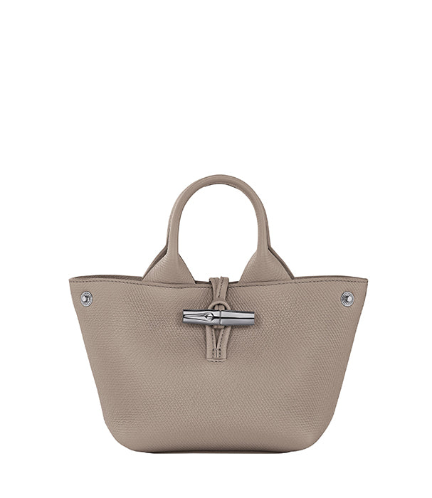 לונגשאמפ תיק יד מעור Le Roseau XS אפור