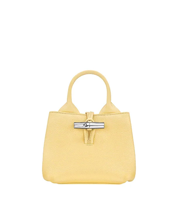 תיק יד קטן מעור בצבע צהוב בהיר, עיצוב יוקרתי, CHOZEN מותגים מובילים