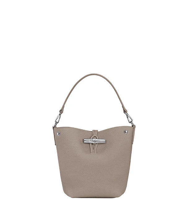 תיק יד מעור אפור עם סוגר מתכתי, עיצוב יוקרתי, CHOZEN מותגים מובילים