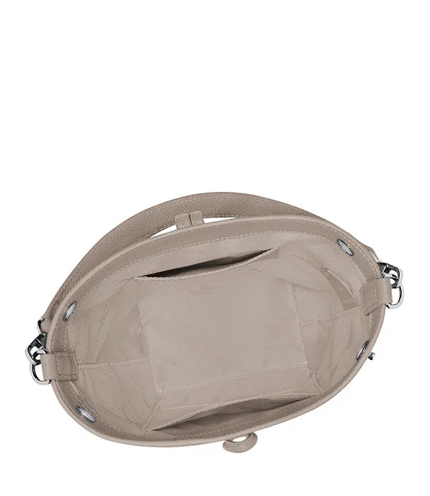 תיק כתף אופנתי בצבע בז', צילום מבט פנימי, HOMEPAGE CHOZEN מותגים מובילים