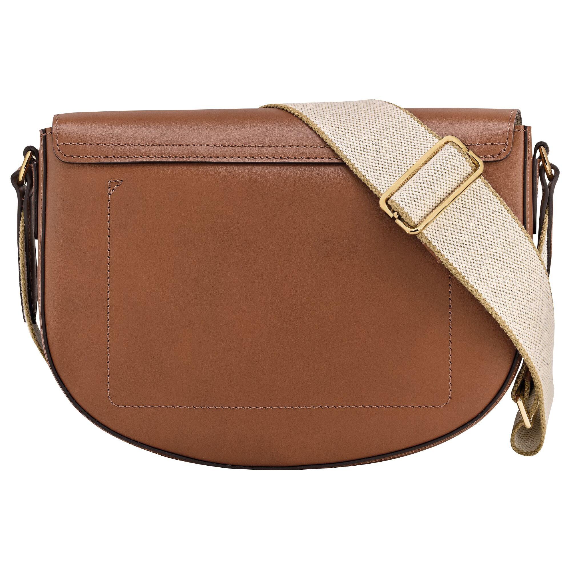 תיק צד חום עם רצועת בד לבנה ודגם יוקרתי, מבית CHOZEN, יבואן רשמי קבוצת אלפא