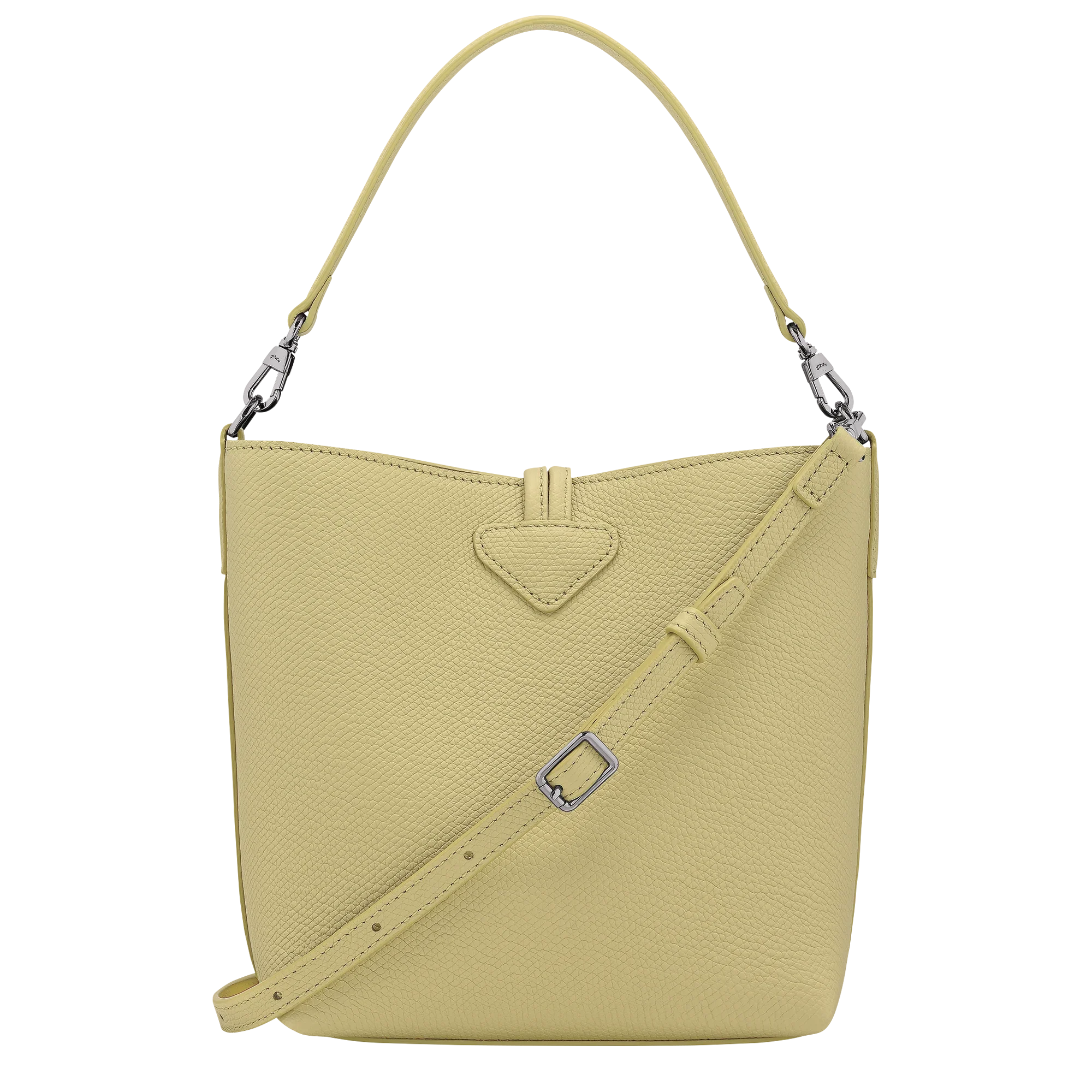 תיק עור צהוב בעיצוב יוקרתי עם רצועה מתכווננת, מבית CHOZEN, מותגים מובילים