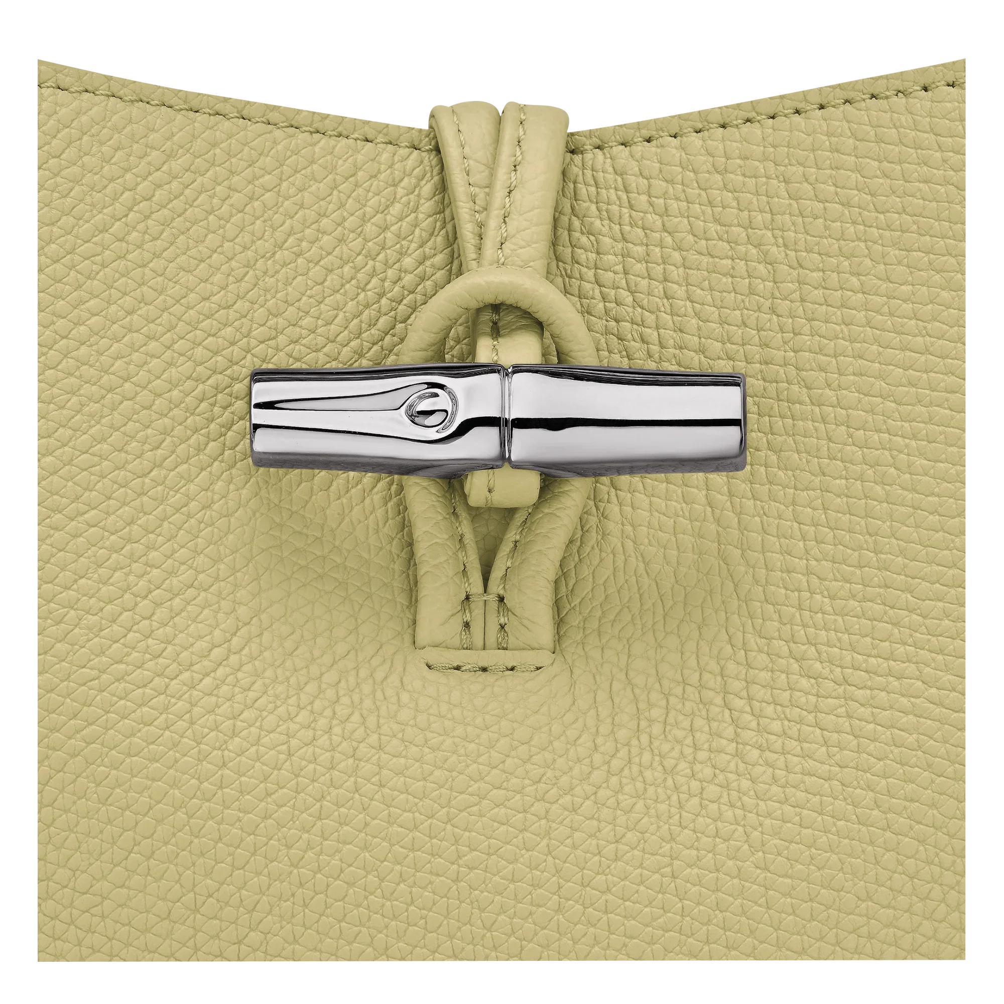 סגירת מתכת כסופה על תיק עור יוקרתי בגוון בז' של CHOZEN, מבית קבוצת אלפא