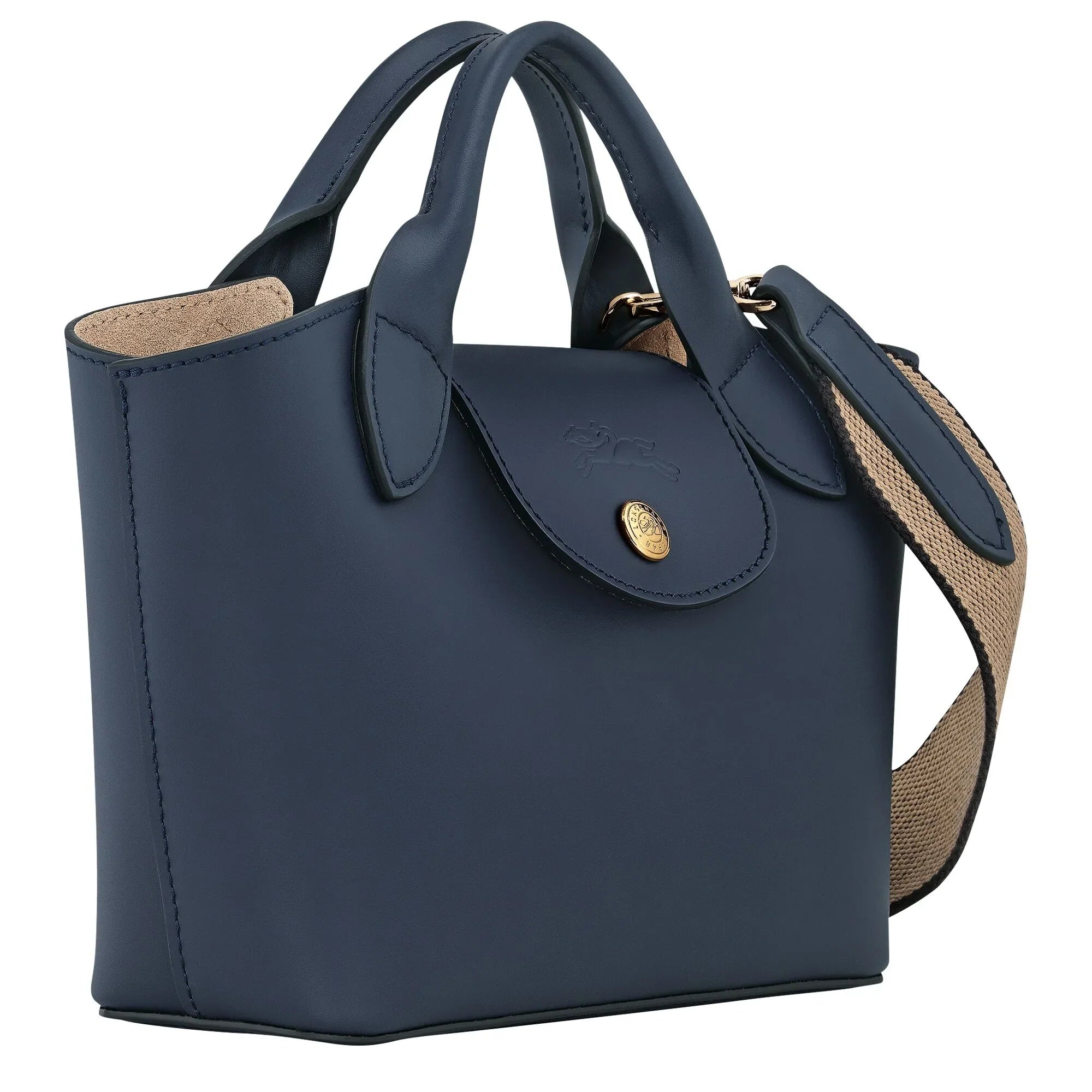 תיק יד יוקרתי לנשים בצבע כחול כהה עם רצועה רחבה, מיתוג CHOZEN, בייבוא רשמי קבוצת אלפא