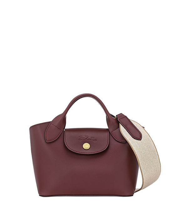 לונגשאמפ תיק יד מעור Épure XS בורדו