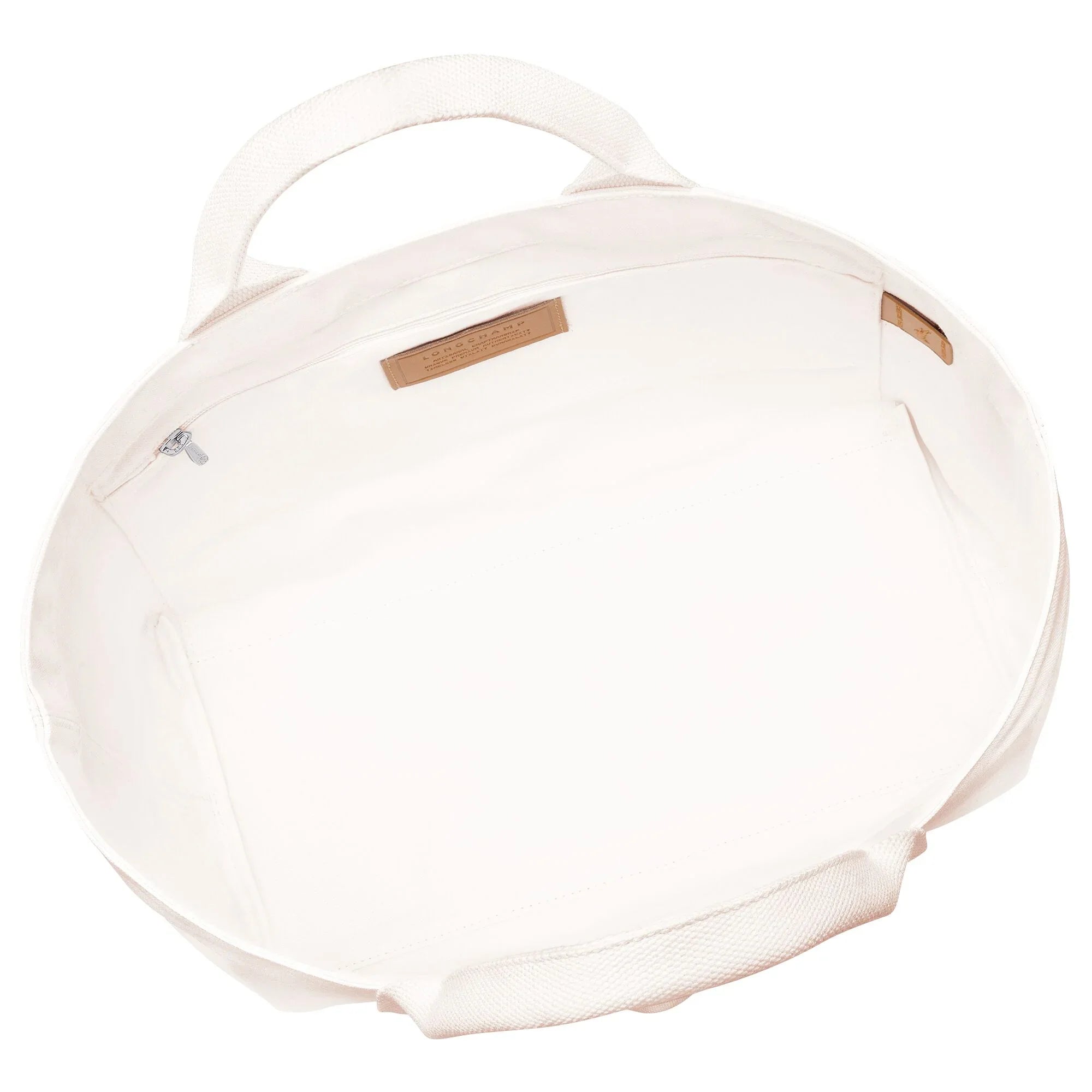 פנים תיק בד לבן איכותי עם ידית, מבית CHOZEN, מתאים לקניות ואחסון יומיומי