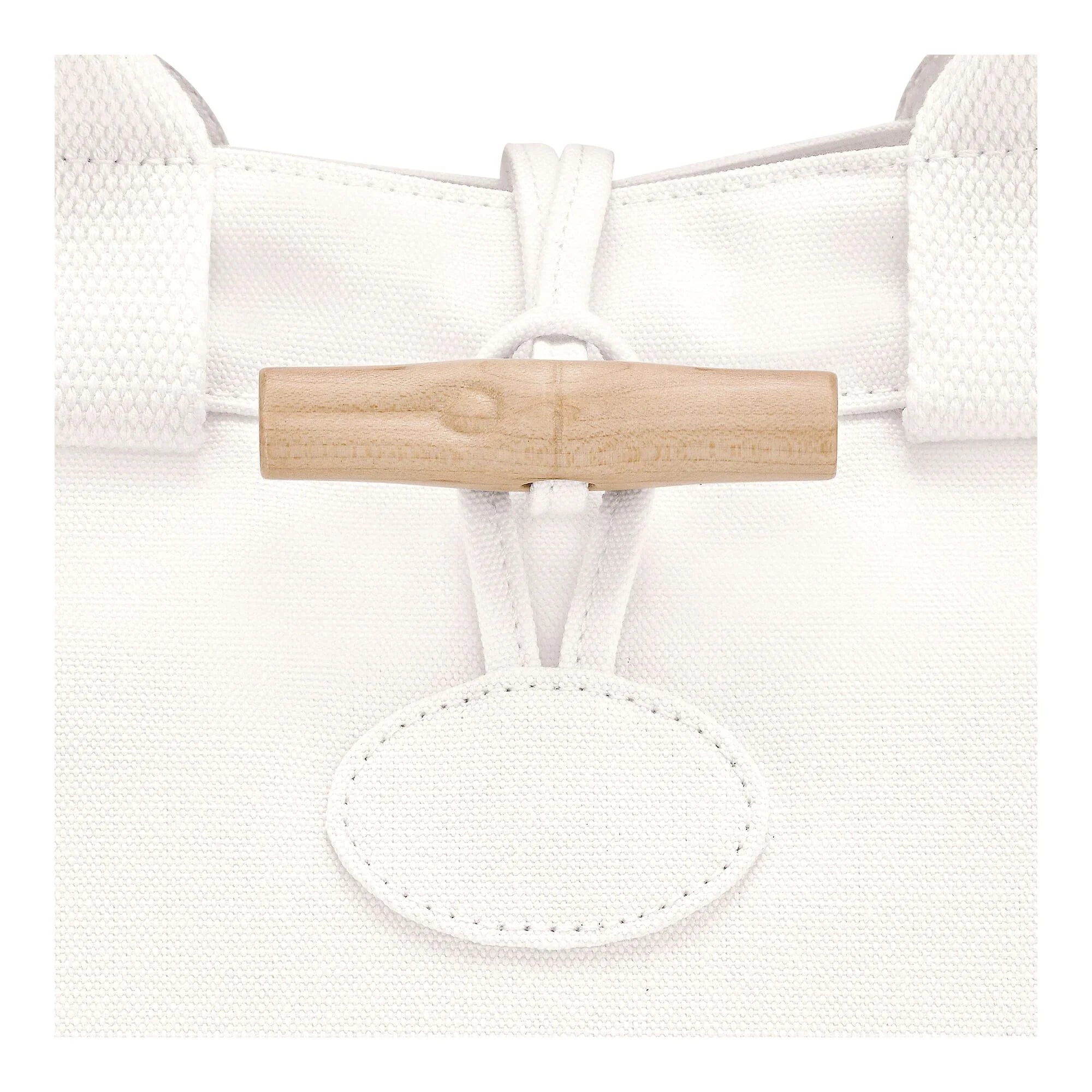 סגירת עץ טבעי ושולבן על תיק בד לבן יוקרתי מבית CHOZEN, אלפא קבוצה, מותגים מובילים