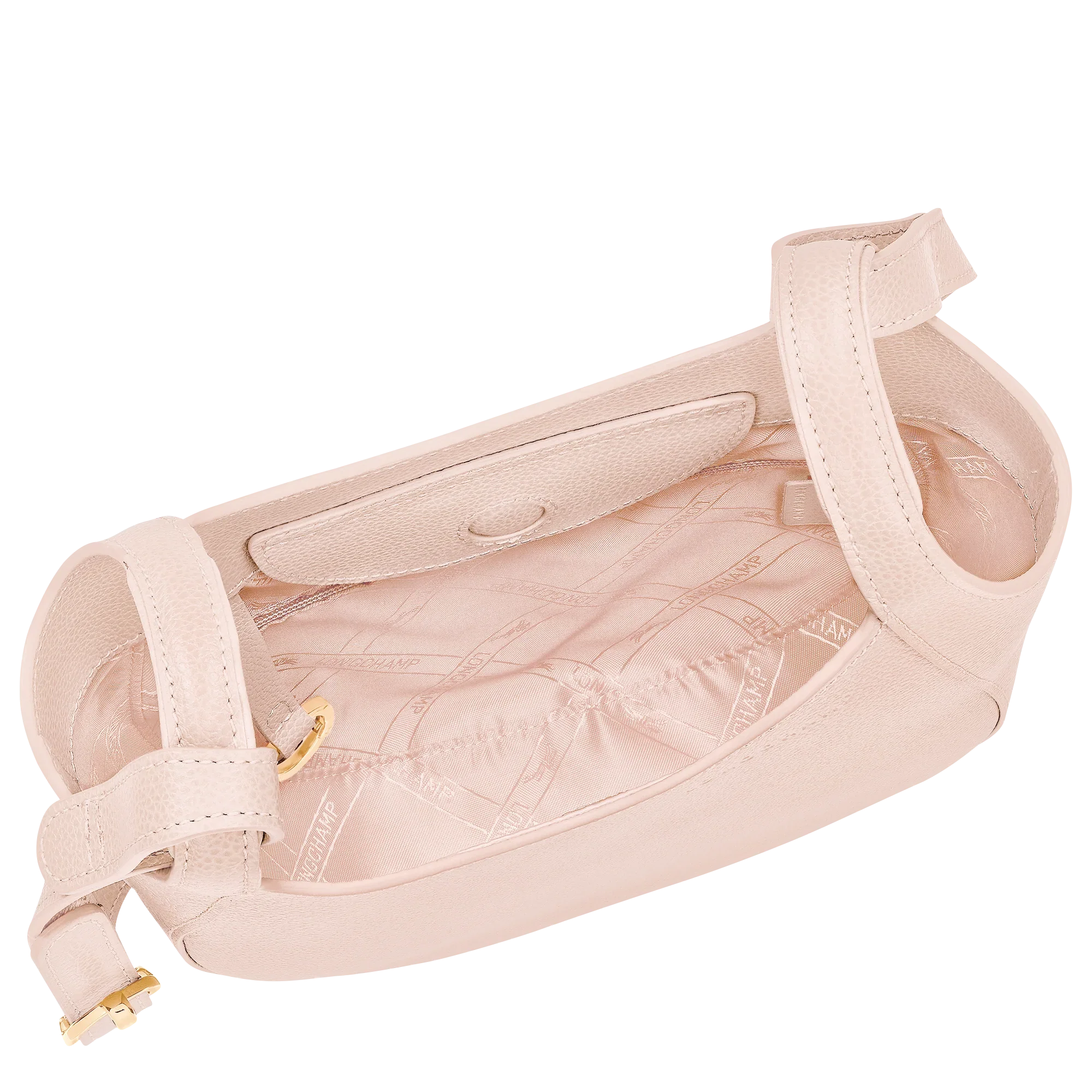 תיק עור ורוד איכותי לנשים עם פנים יוקרתי של LONGCHAMP, צילום מוצג באתר CHOZEN