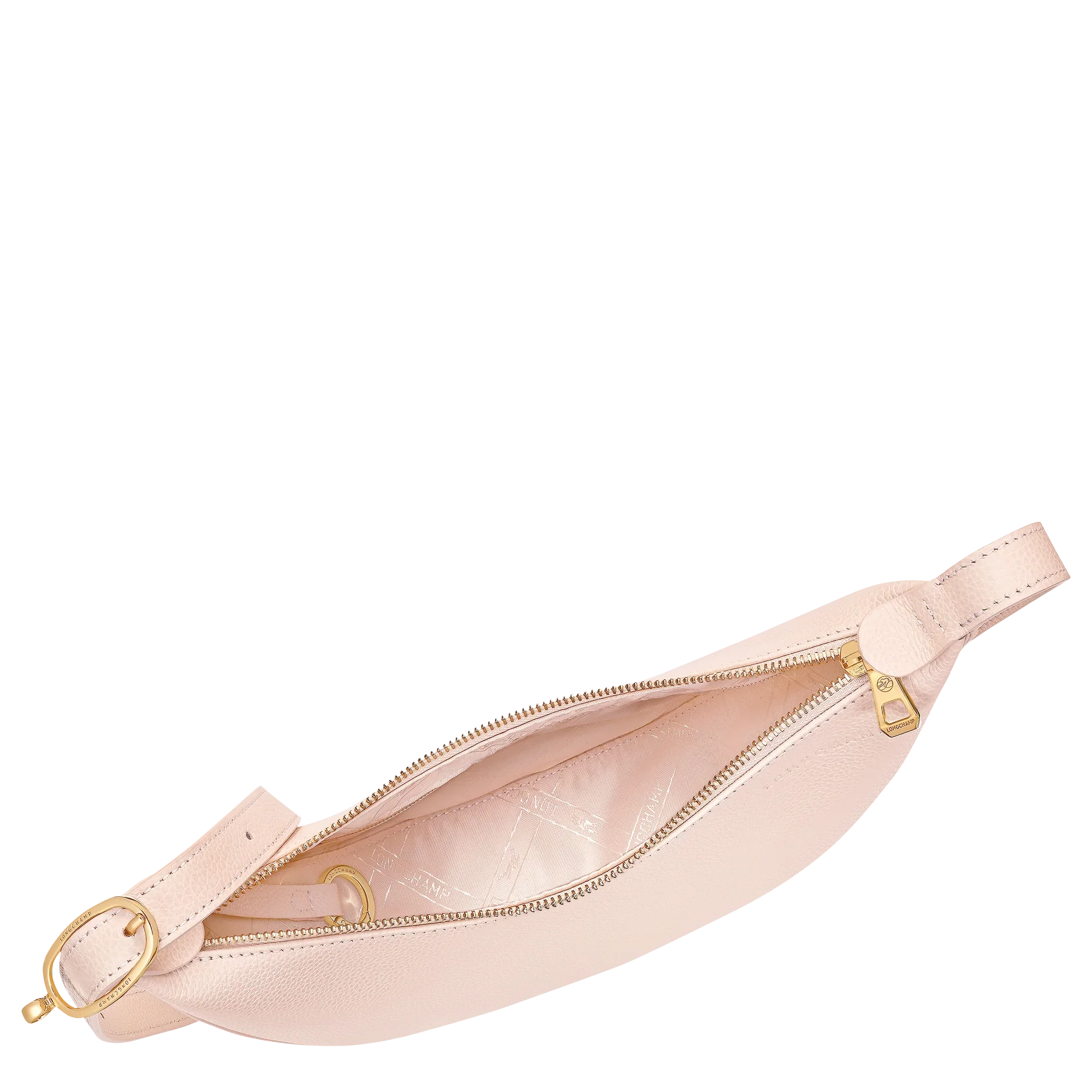 תיק מותג ורוד בעיצוב אלגנטי עם רוכסן זהב מבית CHOZEN, צילום על רקע לבן