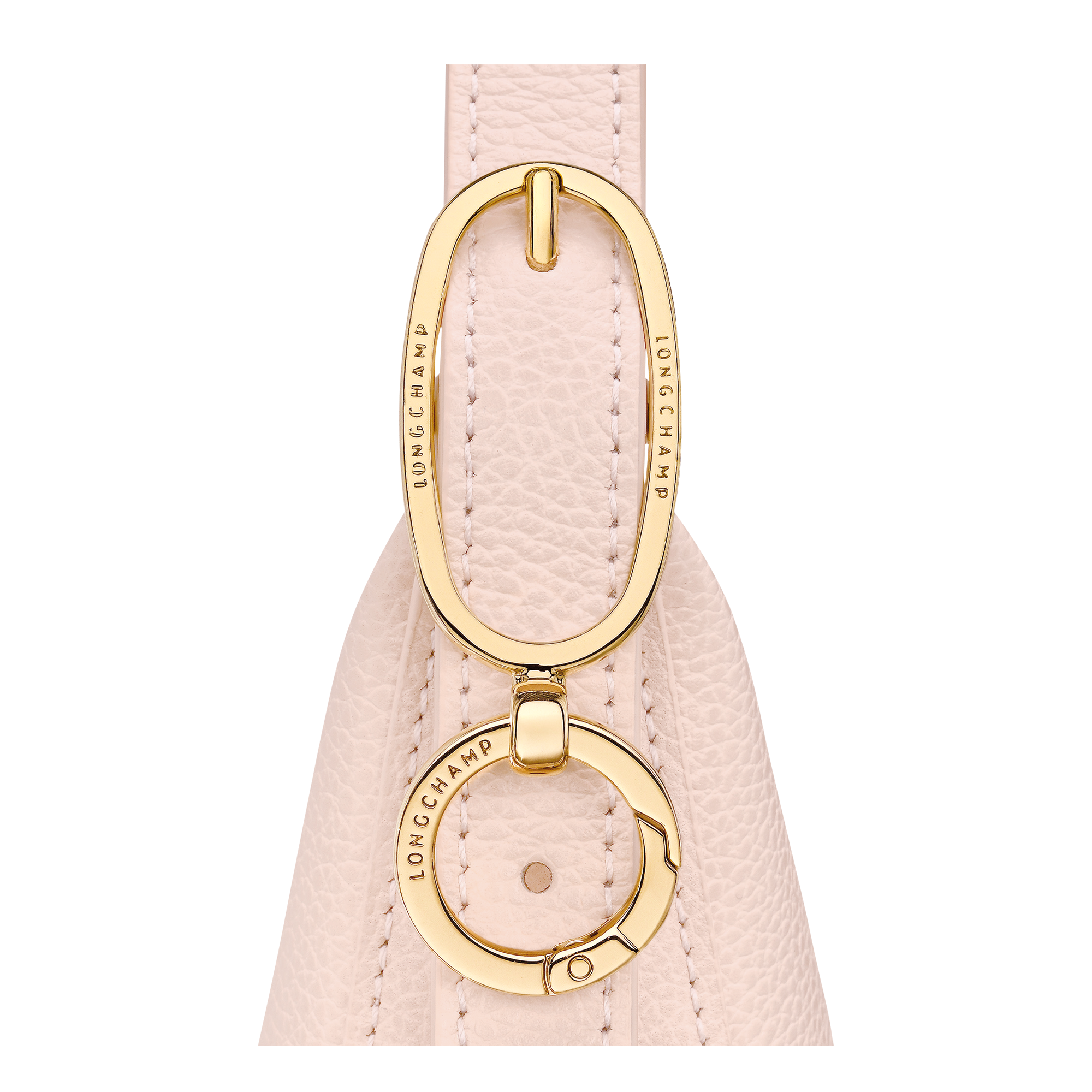 לונגשאמפ תיק צד בינוני מעור Le Foulonné קרם