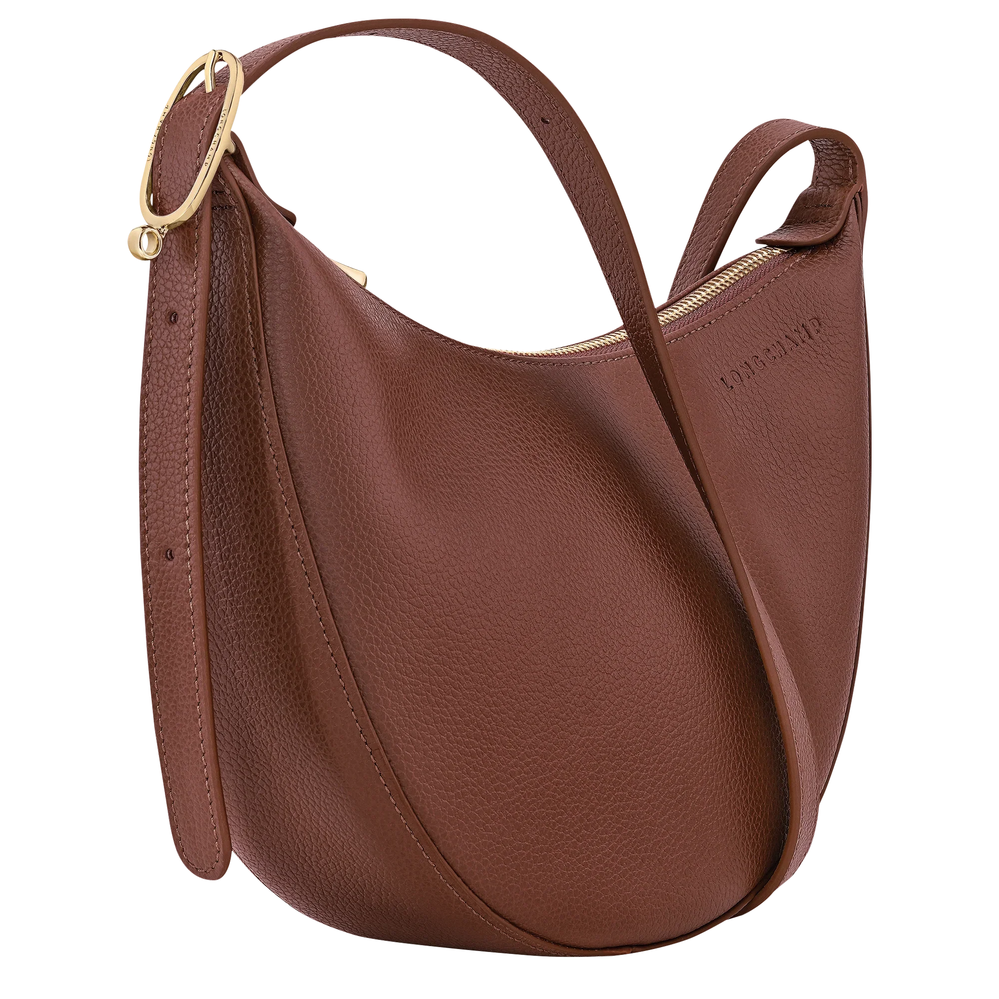 תיק כתף עור חום יוקרתי לנשים עם רצועה מזהב, אופנה עילית CHOZEN