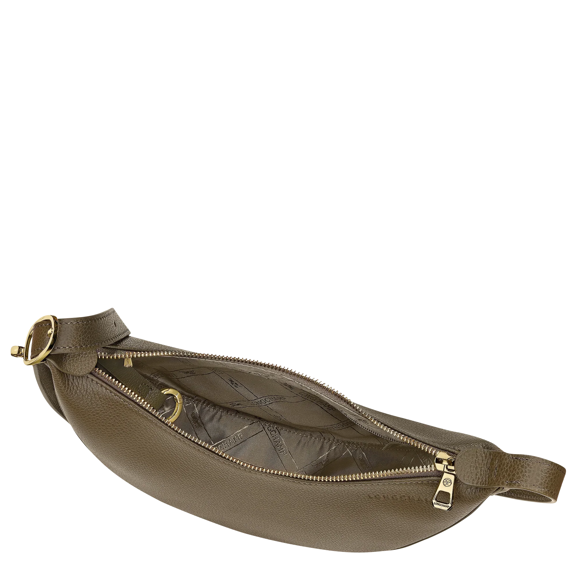 תיק מותג יוקרתי מעור חום עם רוכסן זהב, מבית CHOZEN קבוצת אלפא