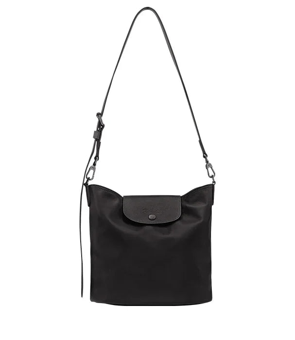 תיק צד שחור קלאסי עם רצועה ארוכה, אופנה מבית CHOZEN, מותגים מובילים