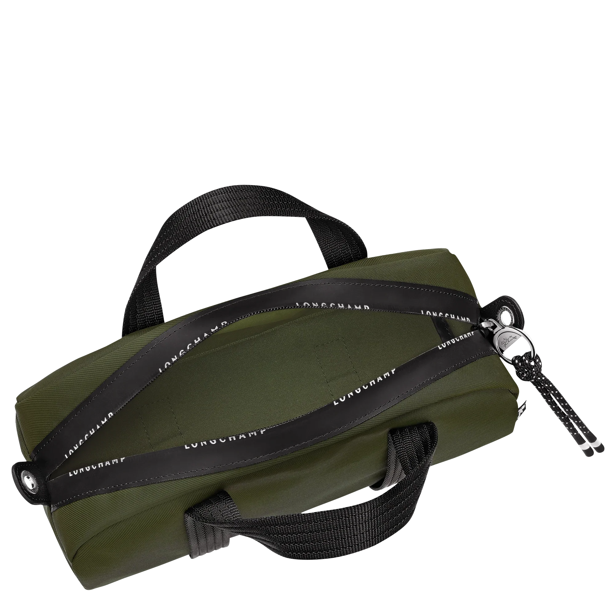 תיק ירוק של LONGCHAMP עם רצועות שחורות, ממותג באתר CHOZEN, קולקציית מותגים מובילים