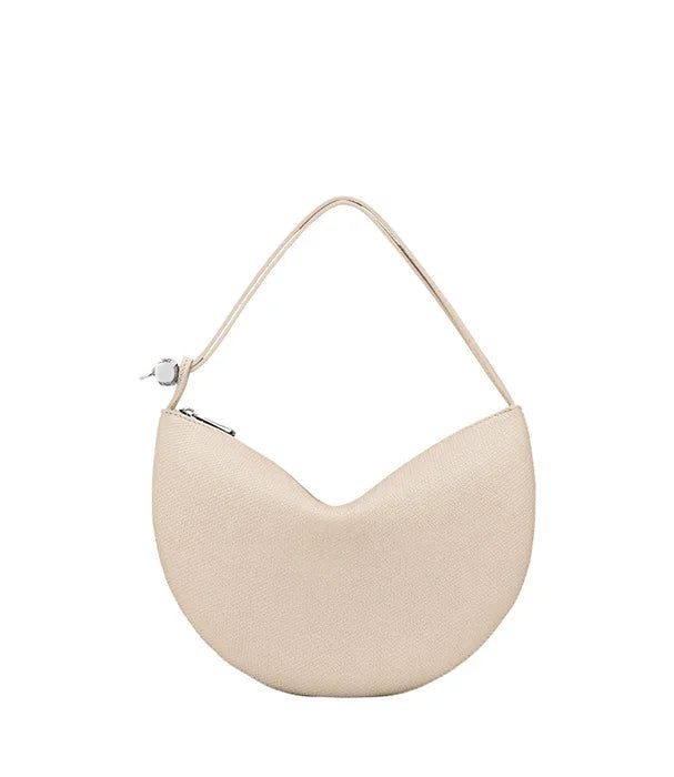 תיק נשים טרנדי בעיצוב ירח בצבע בז' מעטפת, מוצר אופנה קיץ של CHOZEN