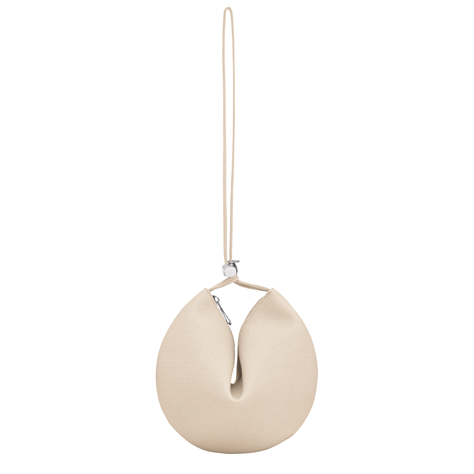 תיק יד עגול בצבע בז' יוקרתי, עיצוב מודרני, מותג CHOZEN, מיבואן קבוצת אלפא