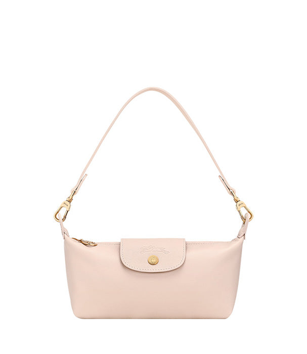 לונגשאמפ תיק כתף קטן מעור Le Pliage Xtra קרם