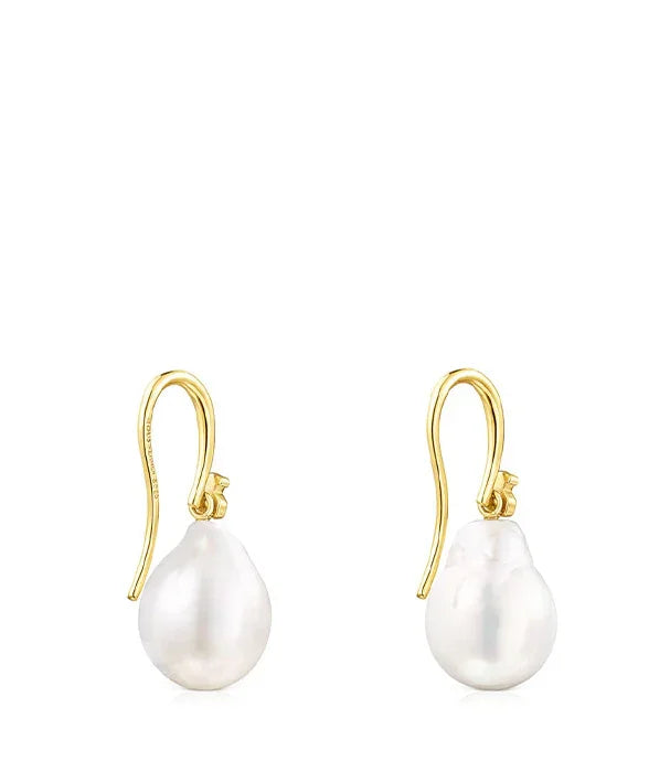 עגילי פנינה קלאסיים בציפוי זהב, מבית CHOZEN, תכשיטים יוקרתיים מהיבואן הרשמי