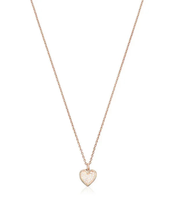 שרשרת זהב עדינה עם תליון לב משובץ, תכשיט אופנתי של CHOZEN