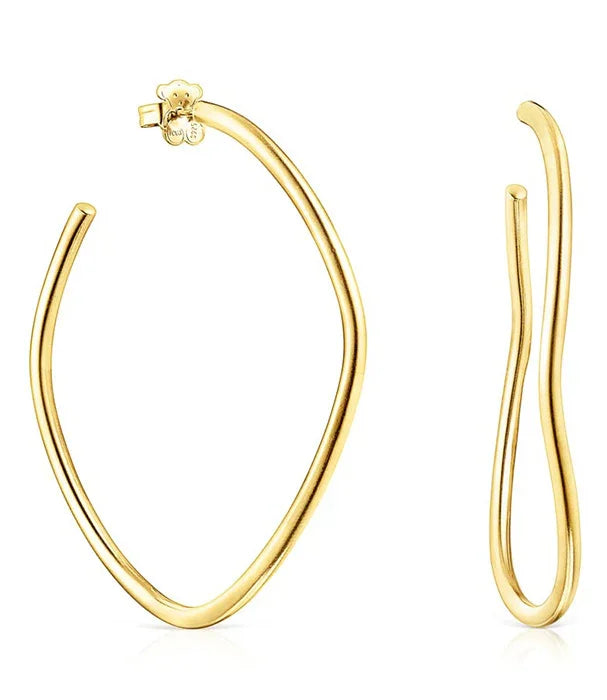 עגילי חישוק זהב בעיצוב מודרני יוקרתי, מבית CHOZEN, מותגים מובילים קבוצת אלפא