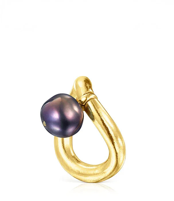 עגיל זהב בעיצוב טיפה עם פנינה שחורה, תכשיט יוקרתי, CHOZEN מותגים מובילים