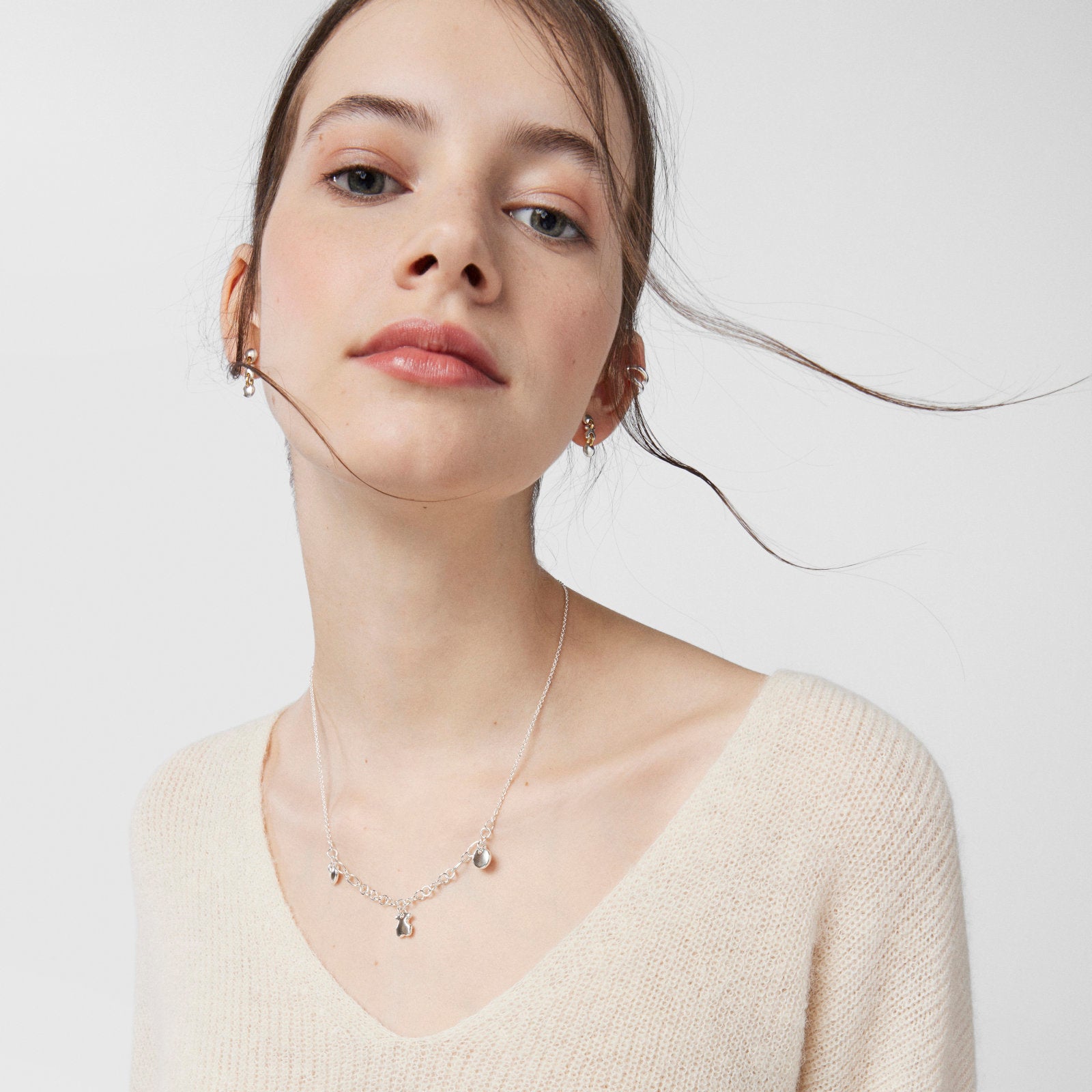 טואוס שרשרת LUAH מכסף עם צ'ארמים