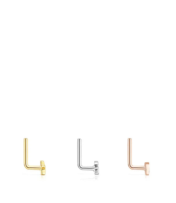 עגילי לולאה קטנים בציפוי זהב, כסף וזהב ורוד על רקע לבן, מבית המותגים CHOZEN