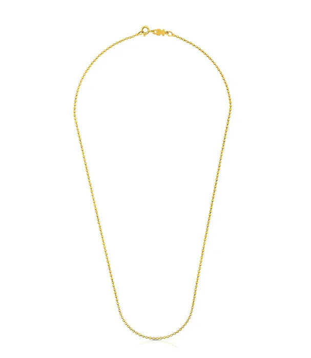 שרשרת כדורים מזהב צהוב, צילום על רקע לבן, מבית CHOZEN יבואן רשמי