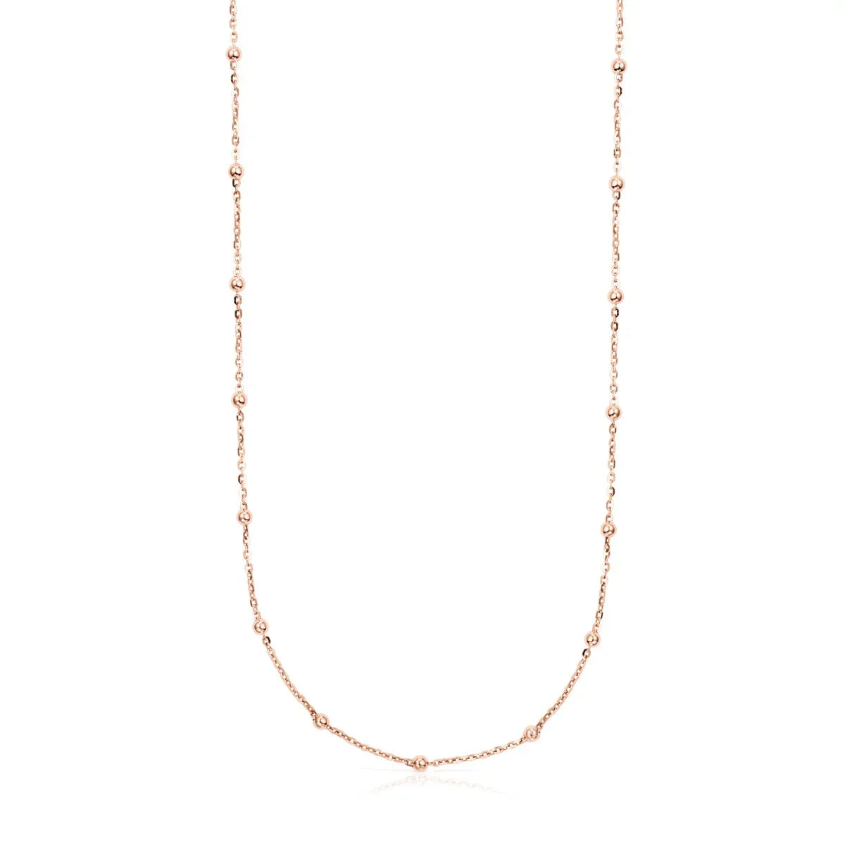 שרשרת זהב עדינה עם חרוזים קטנים מבית CHOZEN, מצולמת על רקע לבן