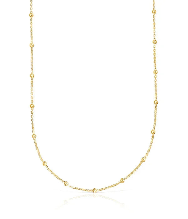 שרשרת זהב עדינה עם חרוזים, תכשיט יוקרתי מבית CHOZEN, עיצוב קלאסי ואופנתי