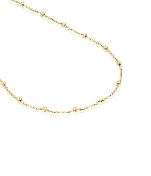 שרשרת זהב עדינה עם חרוזים, תכשיטי CHOZEN, מותגים מובילים, קבוצת אלפא