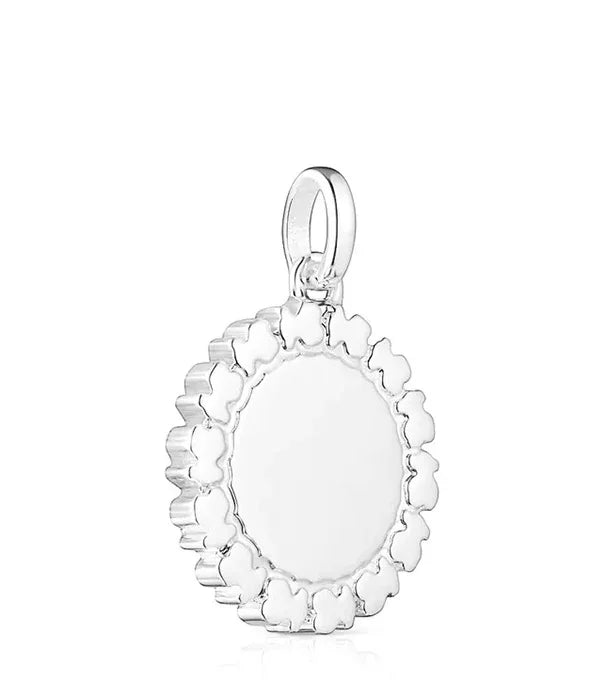 תליון כסף עגול בעיצוב פרח יוקרתי, תכשיט אלגנטי מקולקציית CHOZEN