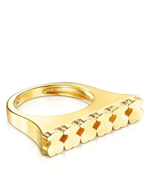 טבעת זהב מעוצבת עם חמישה אלמנטים בצורת פרח, תכשיט יוקרתי CHOZEN אלפא