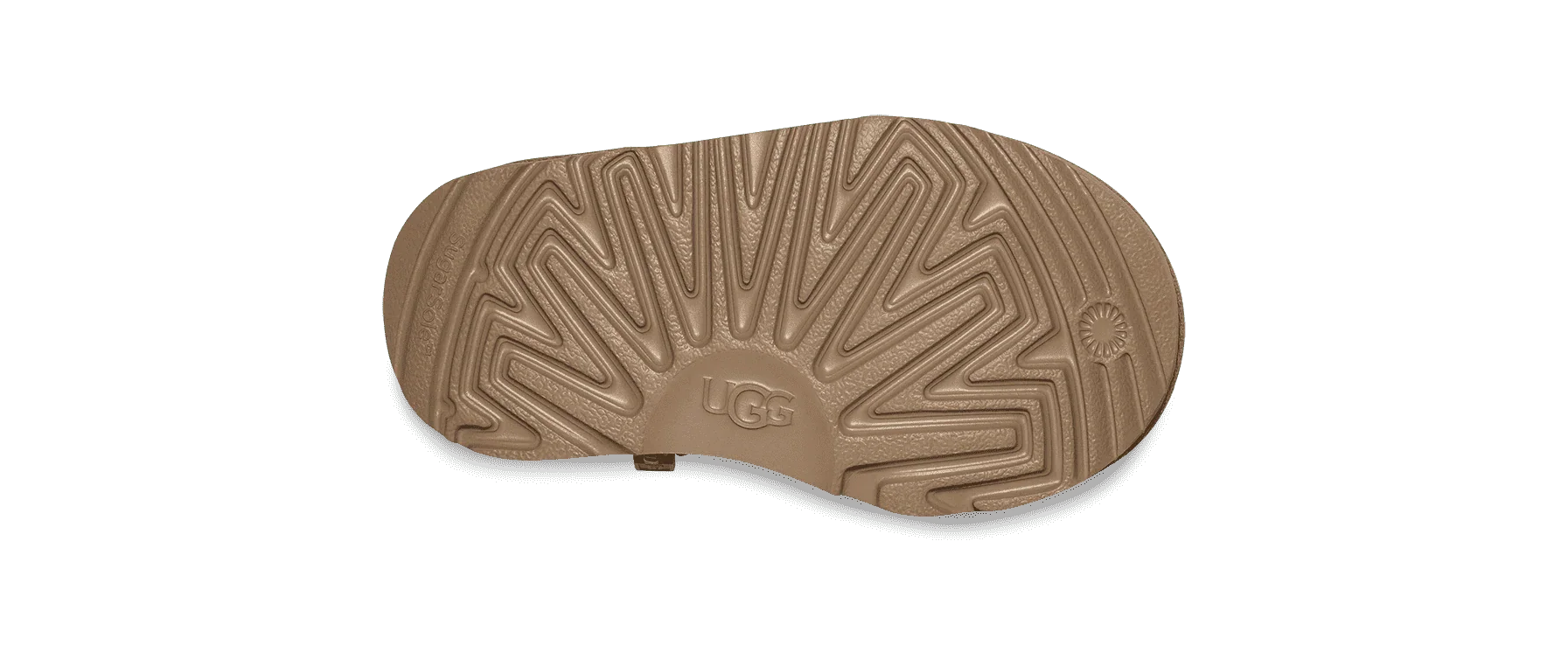 סוליית נעל UGG חומה עם דוגמת זיגזג, מוצר מבית מותג מוביל ביבוא קבוצת אלפא