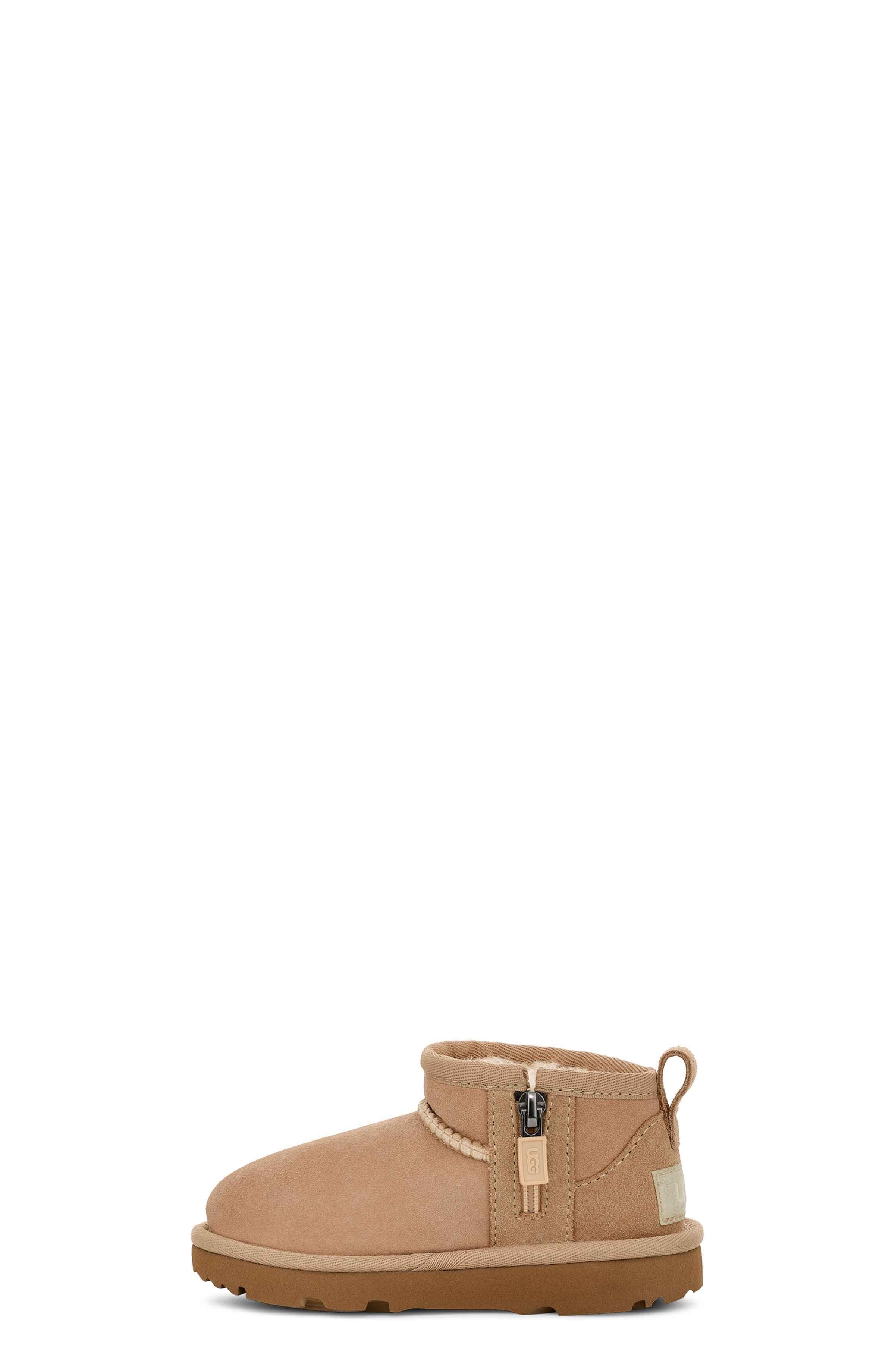 מגף UGG חום נמוך עם רוכסן צד, פריט אופנה חורפי, CHOZEN מותגים מובילים