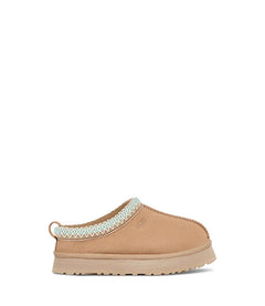 סליפר חום דגם UGG עם עיטור בד צבעוני, נעלי בית נוחות באתר CHOZEN