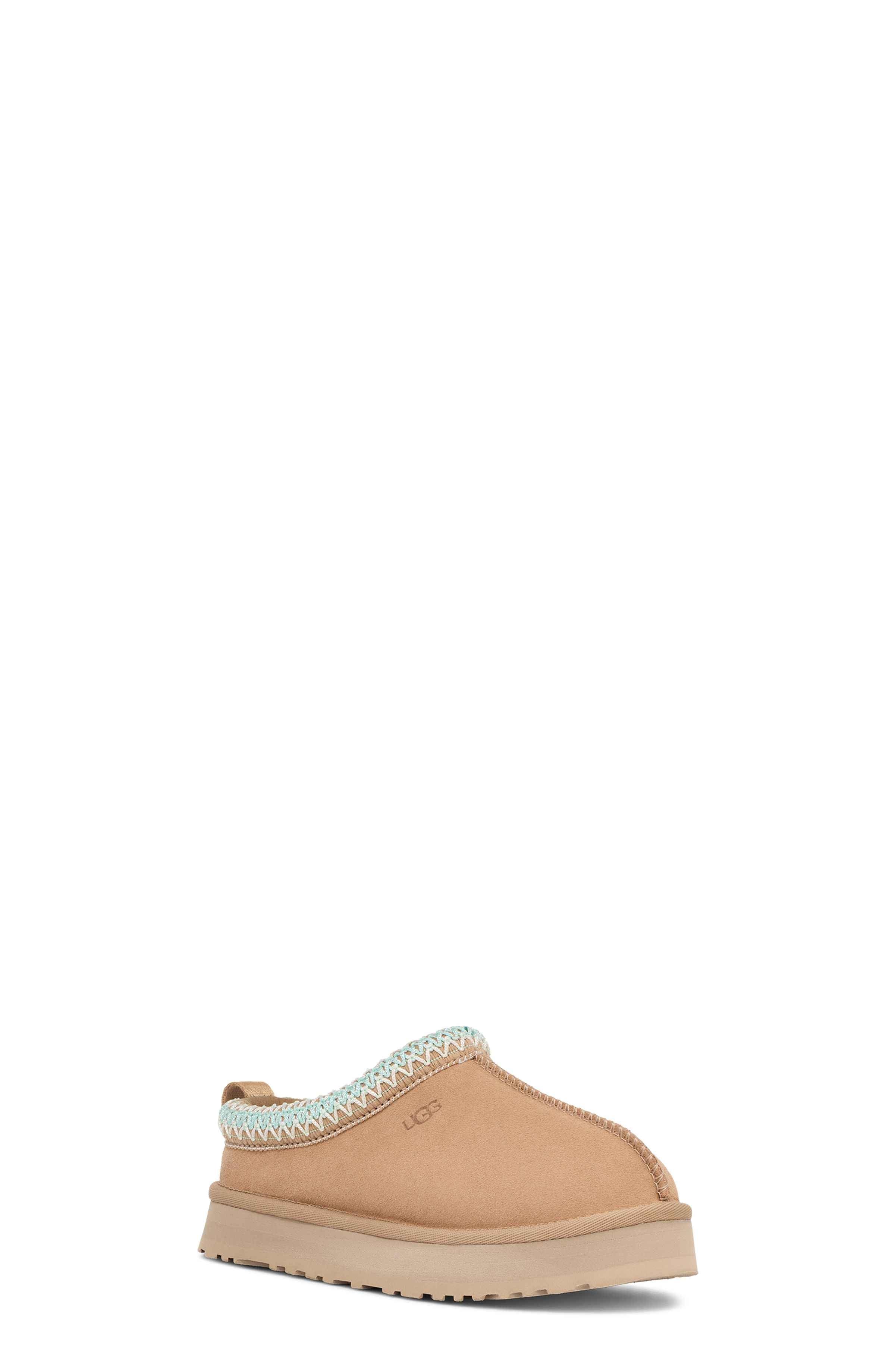 נעל מוקסין UGG דגם כותנה חום בהיר עם גימור סרוג, בחנות CHOZEN מותגים מובילים