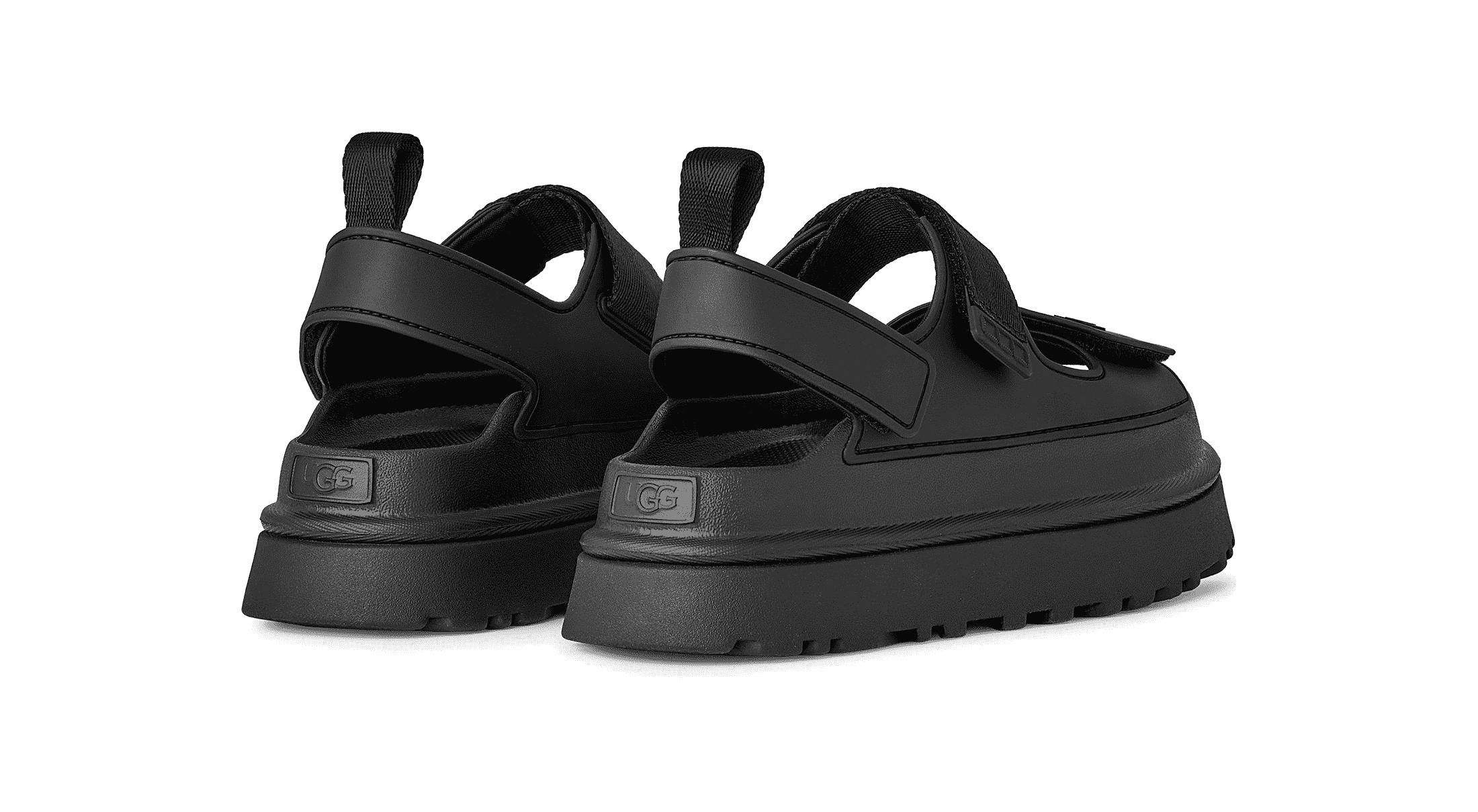 סנדלי פלטפורמה UGG שחורים לנשים, עיצוב מודרני, בלעדי ל-CHOZEN מותגים מובילים