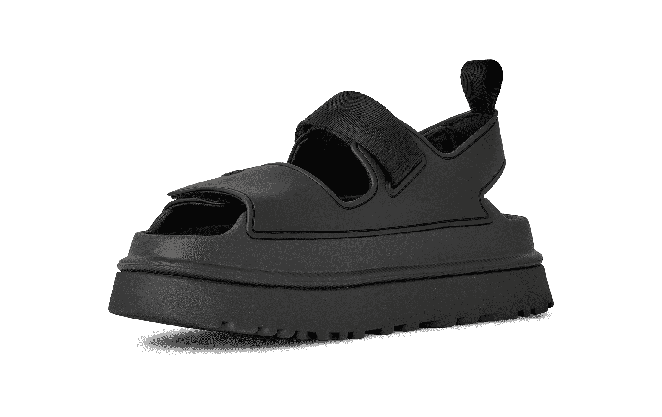 סנדל פלטפורמה שחור מעוצב, מבית CHOZEN, מותג אופנה מוביל בישראל