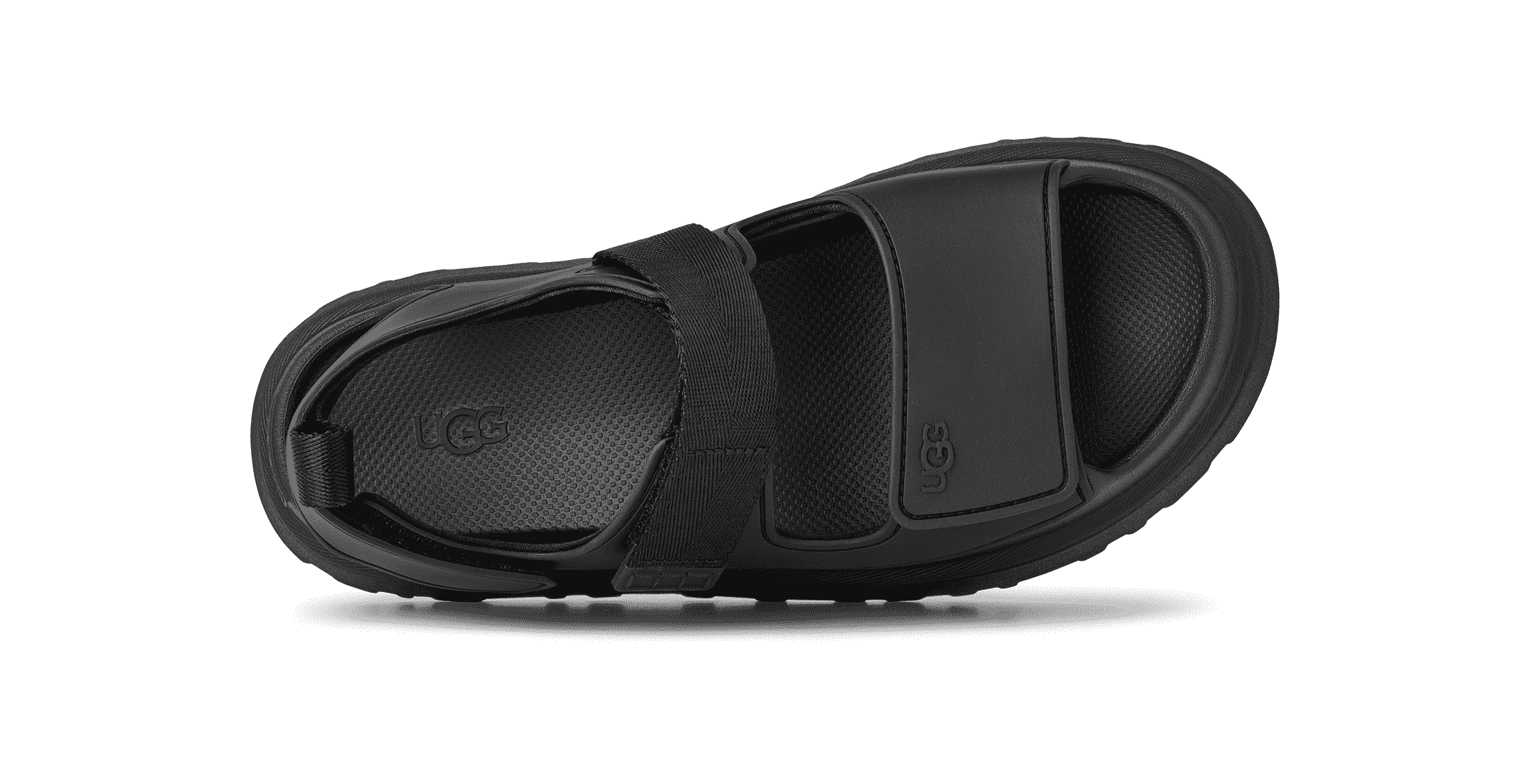כפכף UGG שחור איכותי עם רצועה רחבה לעיצוב נוחות, מוצר ייבוא רשמי של קבוצת אלפא ב-CHOZEN