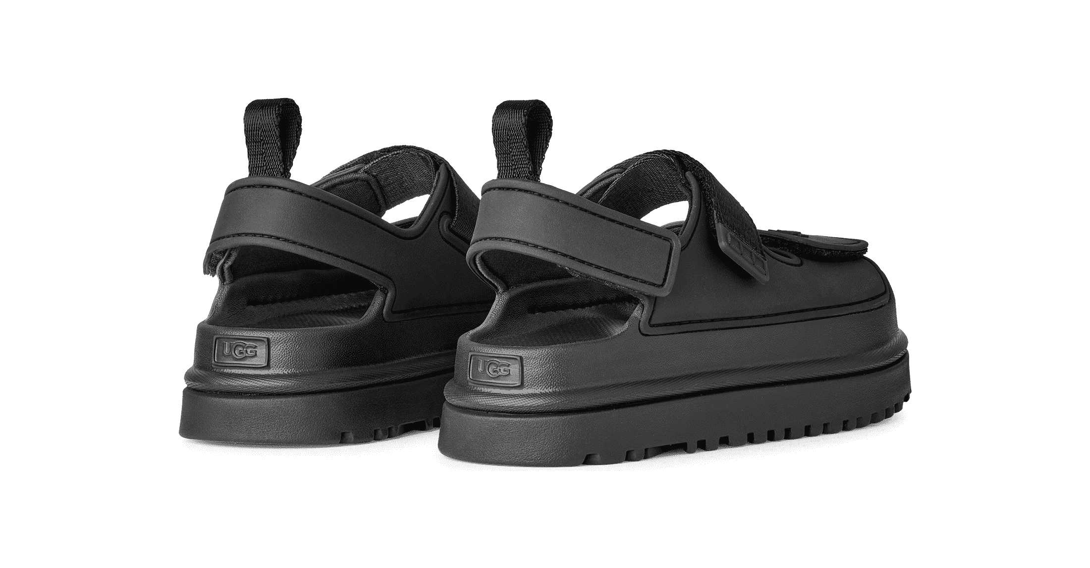 סנדלי נשים שחורות UGG עם רצועות סקוץ', דגם אופנתי מקבוצת אלפא ב-CHOZEN