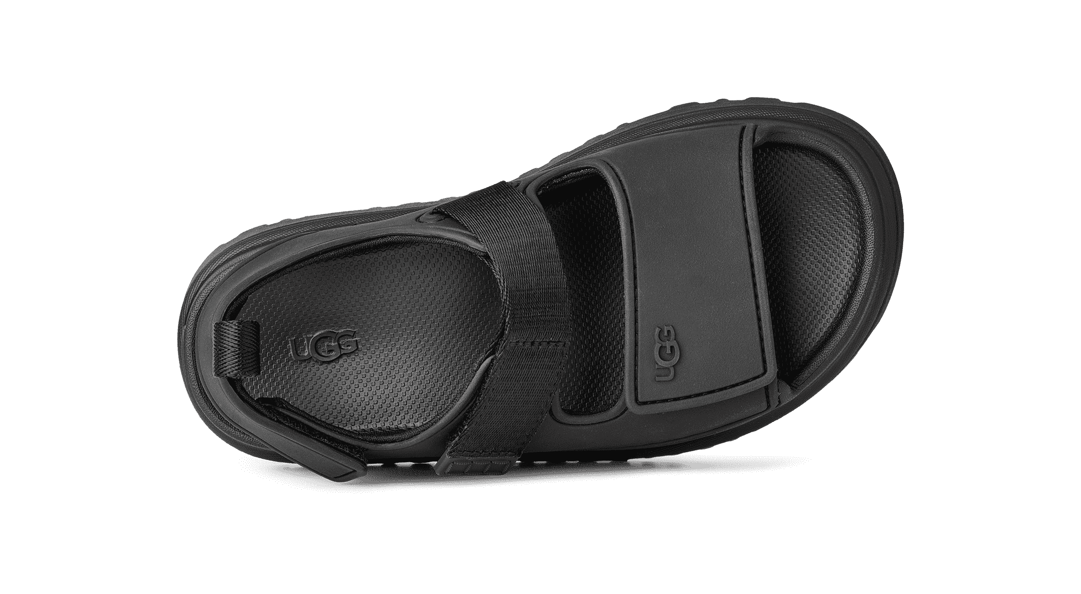 סנדל UGG שחור עם רצועה רחבה, עיצוב מודרני, נעלי אופנה מותג CHOZEN