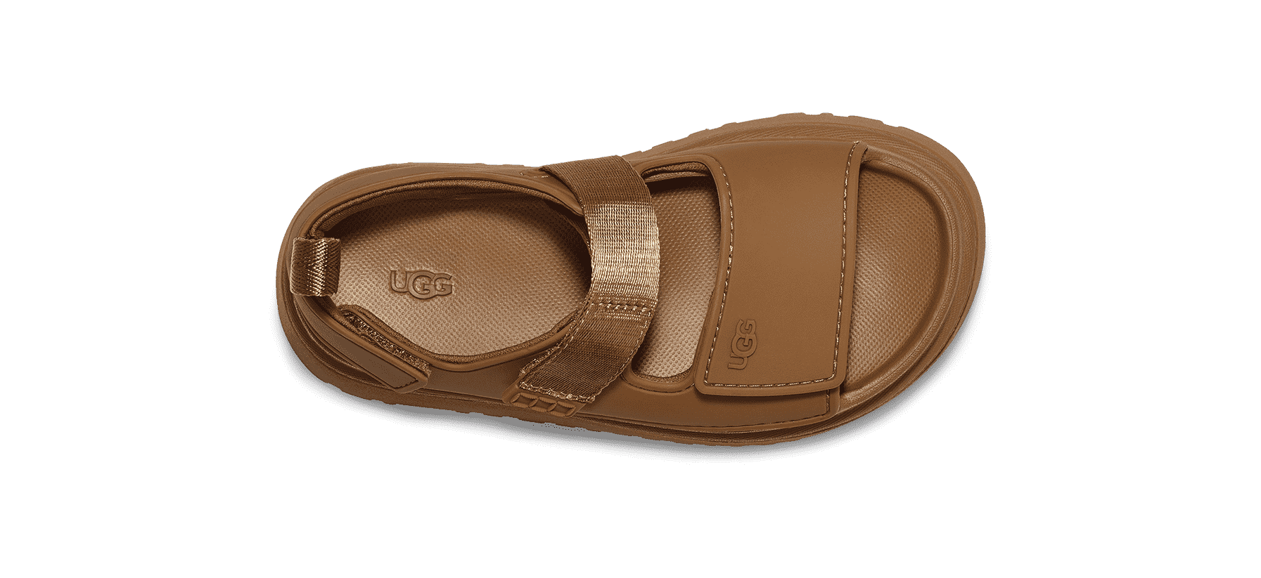 סנדל UGG חום לילדים עם סקוץ' ולוגו מובלט, נעל אופנתית מייבוא קבוצת אלפא