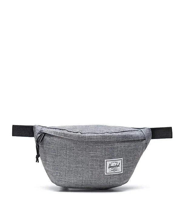 תיק פאוץ' אפור מבית Herschel עם רוכסן ותווית לוגו, מבית קבוצת אלפא CHOZEN