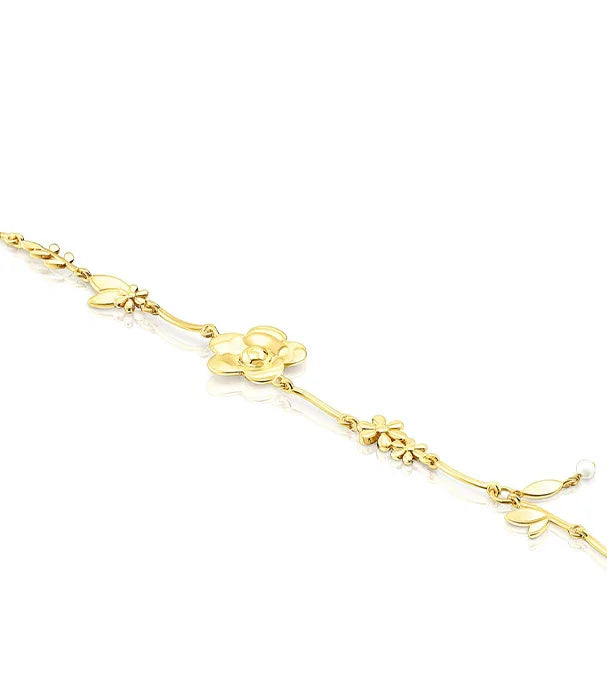 צמיד זהב בעיצוב פרח עדין מבית המותגים של קבוצת אלפא, תכשיט יוקרתי CHOZEN