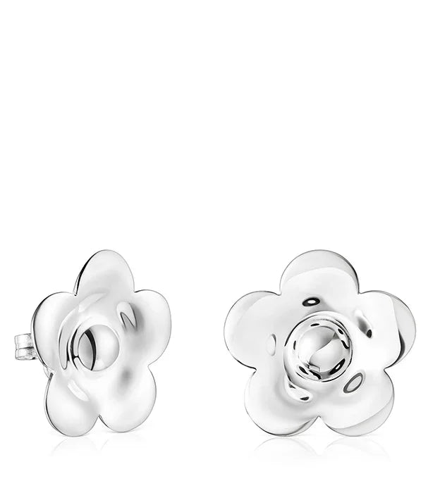 עגילי כסף בעיצוב פרח, תכשיטי אופנה יוקרתיים של מותגים מובילים באתר CHOZEN