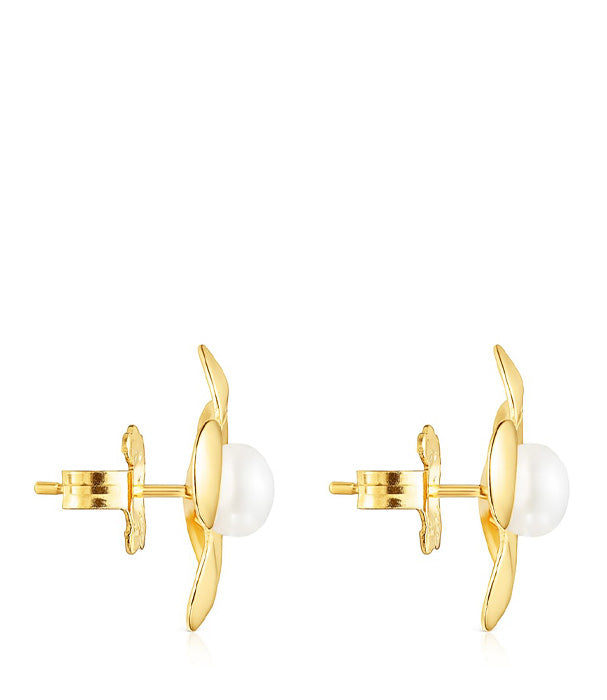 טואוס עגילי פרח בשיבוץ פנינה FRAGILE NATURE מורמייל