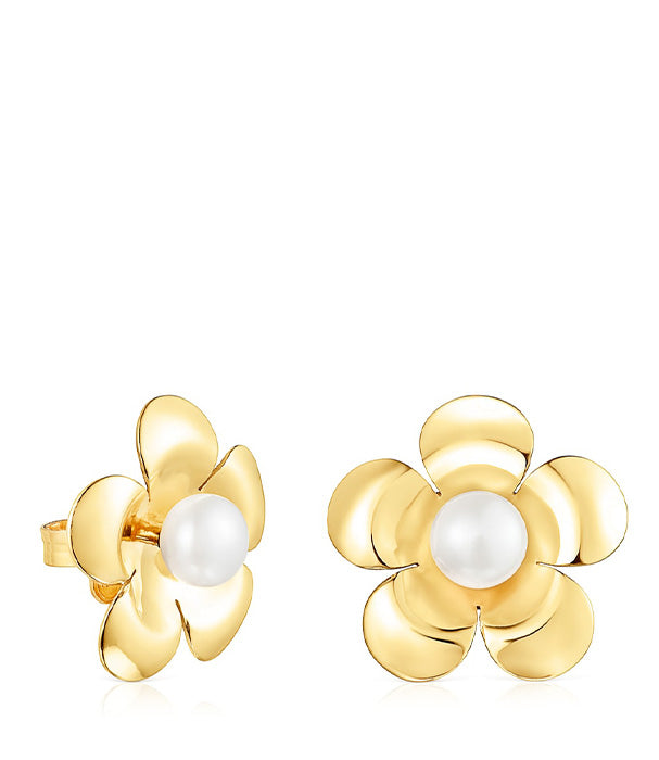 טואוס עגילי פרח בשיבוץ פנינה FRAGILE NATURE מורמייל